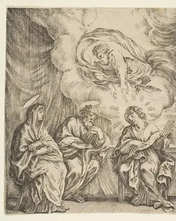 Child Jesus Explaining the Scriptures to His Mother and St. Joseph by Stefano della Bella
