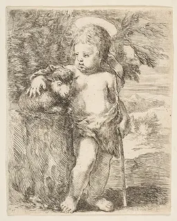The Infant St. John the Baptist with his Lamb by Stefano della Bella
