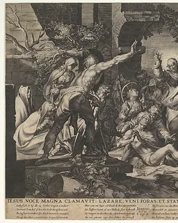 Raising of Lazarus (Reverse Copy) by Abraham Bloemaert