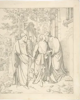 Tobias Takes Leave of his Father by Carl Gottlieb Peschel