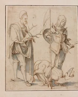 Saint Eustace and Saint George by Hans Süss von Kulmbach