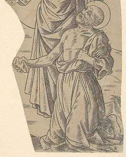 Saint John and Saint Jerome (fragment from a Crucifixion) by Francesco Rosselli