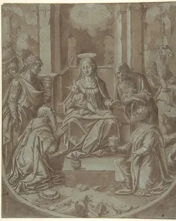 The Adoration of the Magi (Cartoon for an Embroidery) by Diego Lopez de Escuriaz