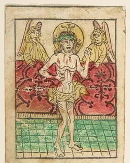 The Man of Sorrows between Two Angels by Anonymous, German, 15th century