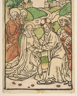 Christ Taking Leave of His Mother by Anonymous, German, 15th century