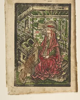St. Jerome in his Study by Anonymous, German, 15th century