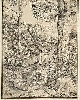 The Penitent St. Jerome by Jost Amman