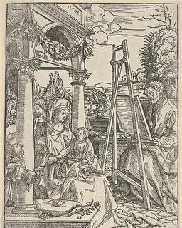 Saint Luke Painting the Virgin by Hans Burgkmair