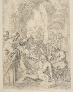 Raising of Lazarus by Laurent de La Hyre