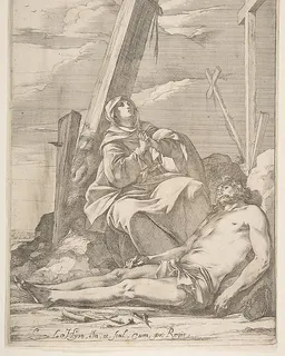 Christ and the Virgin at the Foot of the Cross by Laurent de La Hyre