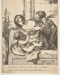Holy Family with Palm by Laurent de La Hyre