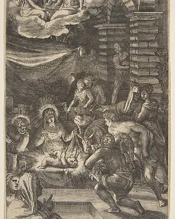 Adoration by Giulio Bonasone