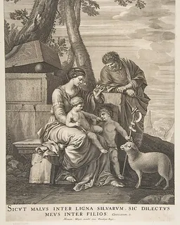 Holy Family with St. John by William Faithorne the Elder