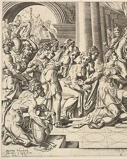 Solomon and the Queen of Sheba by Dirck Volckertsz Coornhert