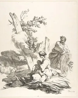 The Flight Into Egypt by Jean-Baptiste Marie Pierre