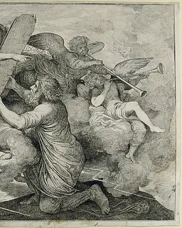 Moses on Sinai (Le tables de Loi judaique) by Simon Julien