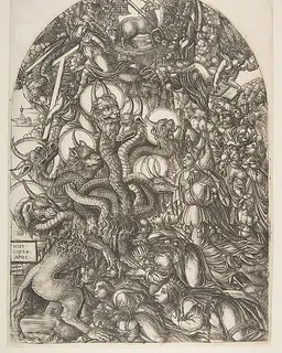 The Beast with Seven Heads and Ten Horns, from the Apocalypse by Jean Duvet