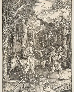 The Flight into Egypt, from The Life of the Virgin, from the Latin Edition by Albrecht Dürer