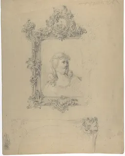 Two Rococo Frames, with Christ as Man of Sorrows in Upper Design by Anonymous, British, 19th century