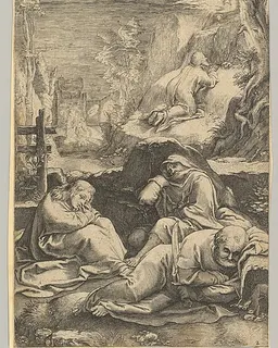 The Agony in the Garden, from "The Passion of Christ" by Ludovicus Siceram