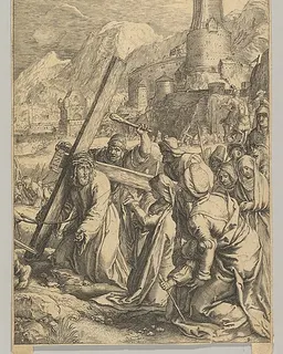 Christ Carrying the Cross, from "The Passion of Christ" by Ludovicus Siceram