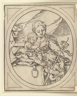 The Virgin and Child with the Chirst Child blessing the young John the Baptist by Bartolomeo Coriolano