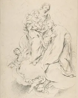 Holy Family by Anonymous, Italian, 18th century