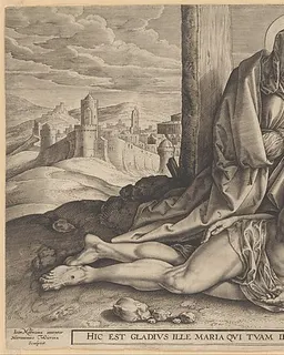 Pietà by Hieronymus (Jerome) Wierix