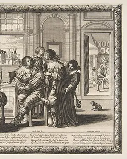 The Prodigal Son in a House of Ill Repute (L'Enfant prodigue dans une maison de débauche, version couvert) by Abraham Bosse