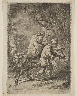 The Flight into Egypt: Small Plate by Claude Henri Watelet