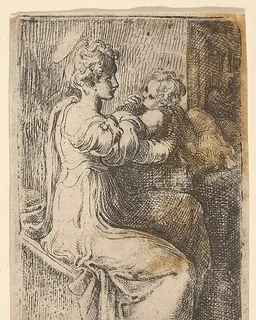Virgin and Child by Parmigianino (Girolamo Francesco Maria Mazzola)