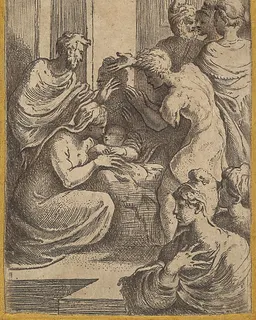 The Nativity by Parmigianino (Girolamo Francesco Maria Mazzola)