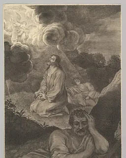 Christ in the Garden of Olives by Claude Mellan
