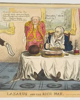 Lazarus and the Rich Man by Anonymous, British, 19th century