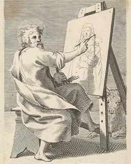 St. Luke Painting the Virgin by Claude Mellan