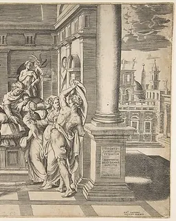 The birth of Saint John the Baptist by Giulio Bonasone