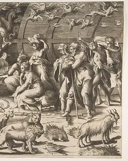 Noah leaving the Ark by Giulio Bonasone