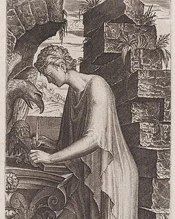 St. John the Evangelist, from "Christ, the Twelve Apostles and St. Paul" by Lambert Suavius