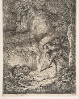 Finding of the bodies of Saints Peter and Paul by Giovanni Benedetto Castiglione (Il Grechetto)