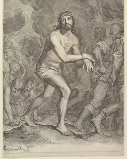 Christ Taken by Soldiers (La Montée au Calvaire) by Claude Mellan