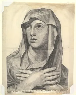 Bust of Mary with Crossed Hands by Wilhelm Traut