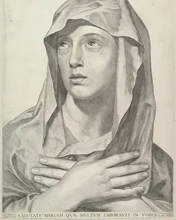 Bust of the Virgin by Claude Mellan