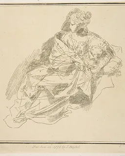 Virgin and Child by Simone Cantarini