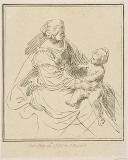 Virgin and Child by Simone Cantarini