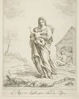 Rest on the flight into Egypt by Anonymous, French, 18th century