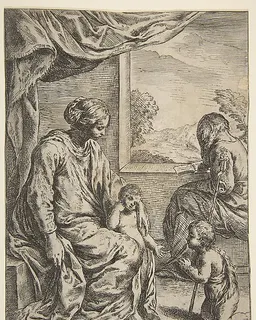 Holy Family with Saint John the Baptist by Carlo Ridolfi