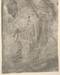 Saint James Major, a staff in his left hand, book in his right, from "Christ and the Apostles" by Andrea Schiavone (Andrea Meldola)