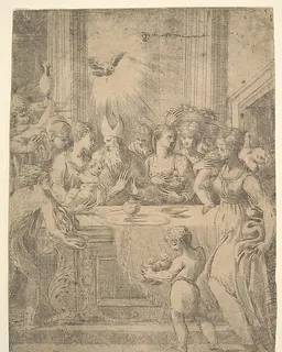 The presentation of Christ in the temple by Andrea Schiavone (Andrea Meldola)