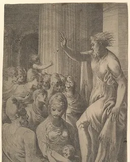 Saint Paul preaching in Athens by Andrea Schiavone (Andrea Meldola)