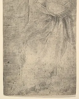 Christ as the Savior holding a globe, from "Christ and the Apostles" by Andrea Schiavone (Andrea Meldola)
